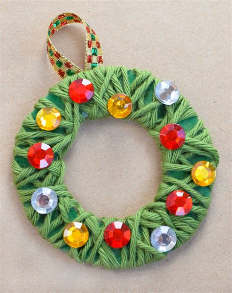 Yarn Wrapped Christmas Wreath Ornaments What Can We Do With Paper And