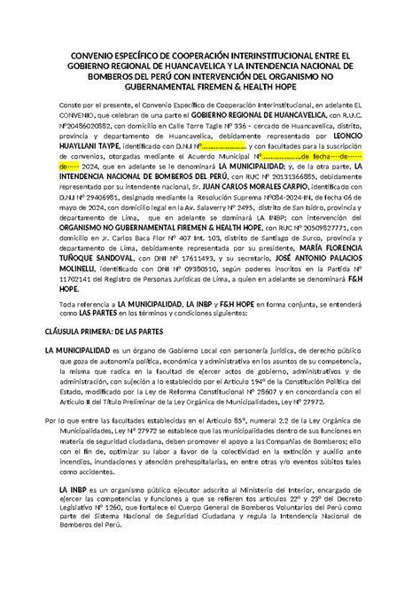 convenios modelo especificos del estado CONVENIO ESPECÍFICO DE