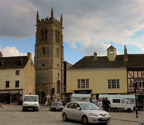 Stamford, Lincolnshire, England - St John the Baptist church tower at ...