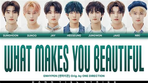 ENHYPEN 엔하이픈 WHAT MAKES YOU BEAUTIFUL COVER Color Coded Lyrics