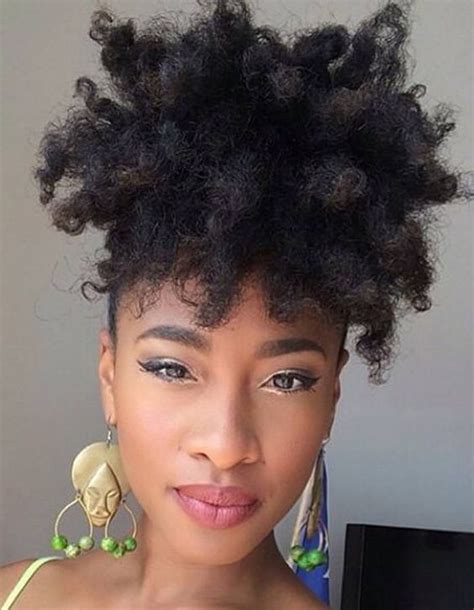 Afro Puff Quick Hairstyle For Black Women