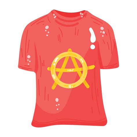 Trendy Flat Sticker Icon Of An Anarchist Shirt 11826017 Vector Art At