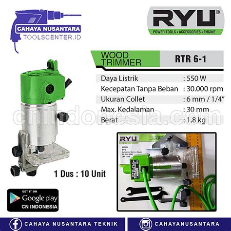 Power Tool Tekiro Ryu Mesin Profil Wood Trimmer Ryu Rtr