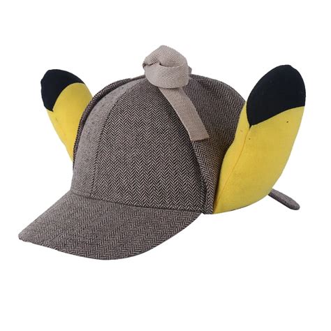 New Movie Detective Pikachu Cosplay Pikachu Hat Live Animated Adult