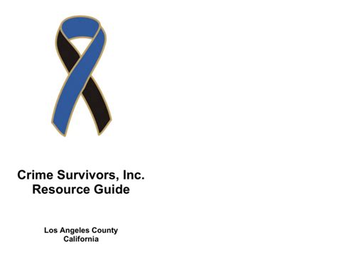 Crime Survivors Inc Resource Guide