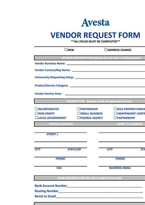 Vendor Request Letter Template