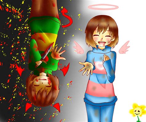 Undertale - Chara and Frisk by LeiaManga on DeviantArt