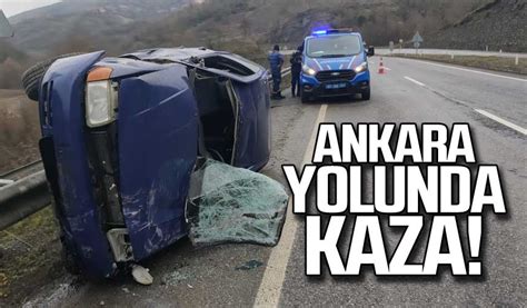 Ankara Yolunda Kaza Takla Att