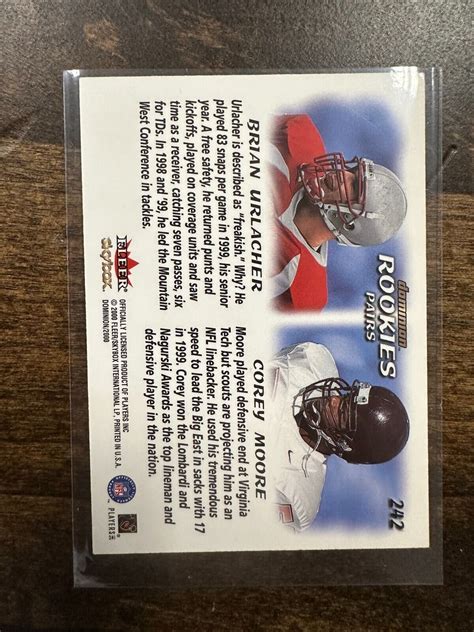 2000 Fleer Skybox Domination Brian Urlacher Corey Moore RC ROOKIE LOT