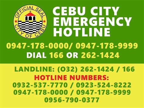 Cebu Emergency Hotline Numbers - ESCooped.com | Philippines