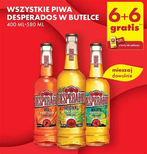 Promocja WSZYSTKIE PIWA DESPERADOS 6 6 Gratis Biedronka