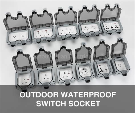 Weatherproof Waterproof Outdoor Wall Power Socket 16a Double Eu