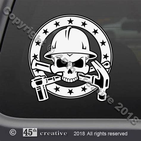 Scaffolder Skull Crossbones Decal Sticker Scaffolders Decal Etsy