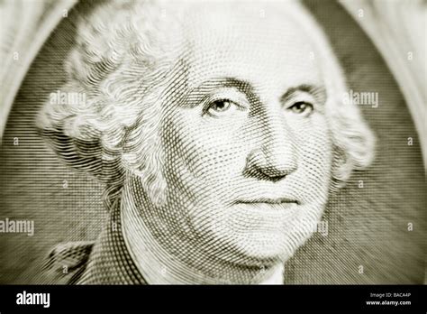 Close up of George Washington on a one dollar bill Stock Photo - Alamy