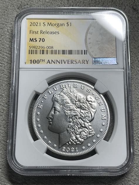 2021 S Gem Brilliant Uncirculated MS70 First Release NGC Graded Morgan