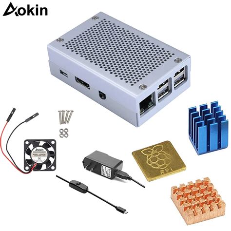 Raspberry Pi case fan heatsink power supply for Raspberry pi case with ...