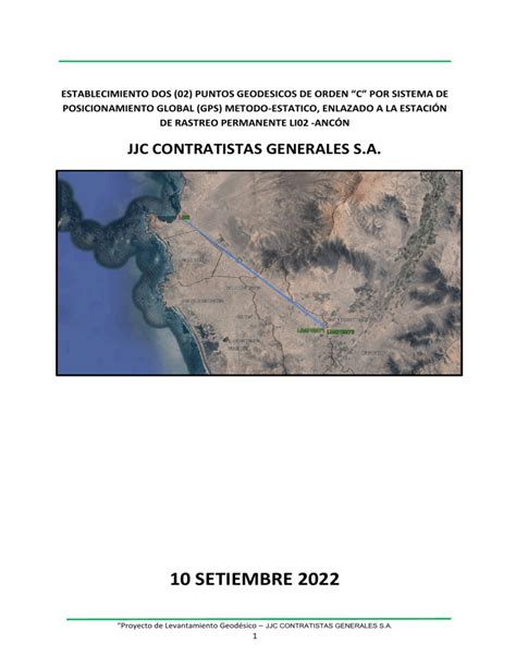 Informe De Certificacion Punto Geod Sico