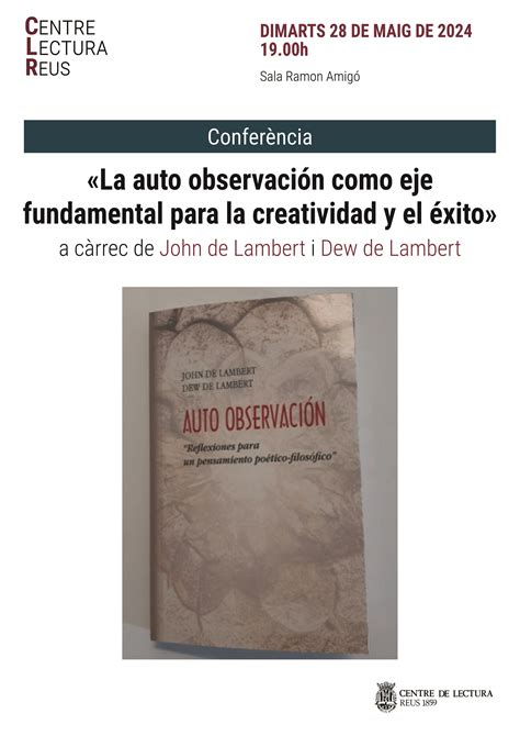 Conferència La auto observación como eje fundamental para la