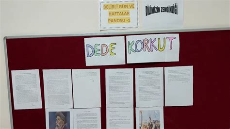 Dilimizin Zenginli I Projesi Kasam Nda Rencilerimiz Dede Korkut