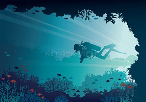 Scuba Diver Silhouette Stock Illustrations 4 542 Scuba Diver