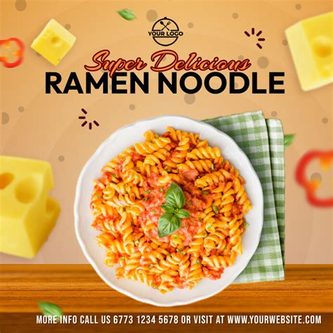 Ramen Menu Template Postermywall