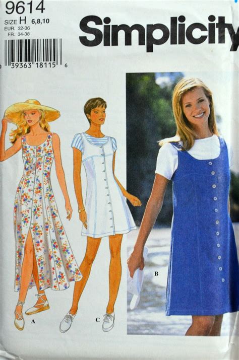 Uncut 1990s Simplicity Vintage Sewing Pattern 9614 Size 6 8 10 Misses