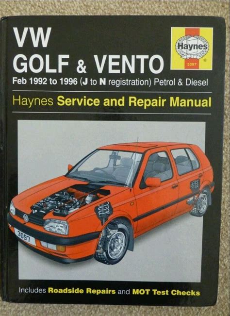 Haynes Vw Golf Mk Gti Vento Owners Handbook Manual Service Book