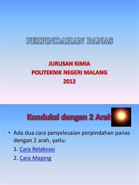 PDF Perpindahan Panas Konduksi Dua Arah DOKUMEN TIPS