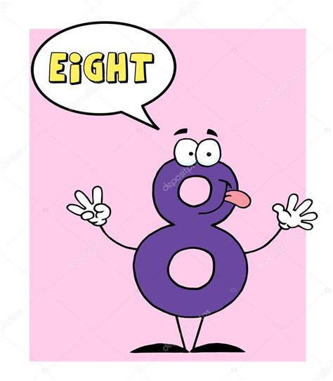 number  character word balloon pink stock illustration  chittoon