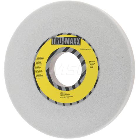 Tru Maxx Surface Grinding Wheel 12 Dia 1 Thick 3 Arbor 46 Grit Msc Direct