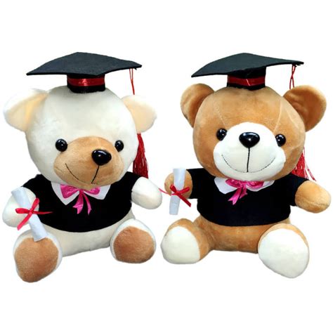 Shiok Inch Graduation Convo Bear With Ribbon Holding Certificate Soft