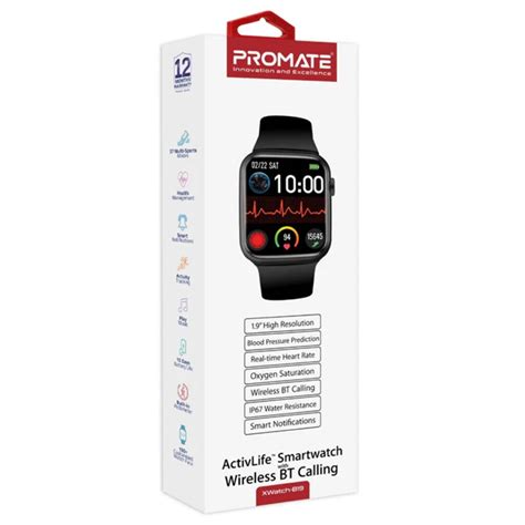 Promate Xwatch B Activlife Smartwatch With Wireless Bluetooth Calling