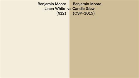 Benjamin Moore Linen White Vs Candle Glow Side By Side Comparison