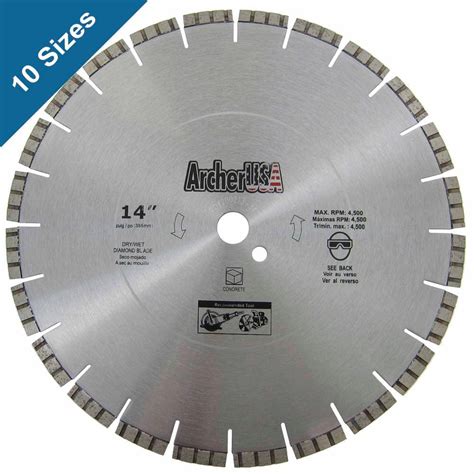 Archer Usa 18 In Diamond Blade For Concrete Cutting Lwcp18 The Home Depot