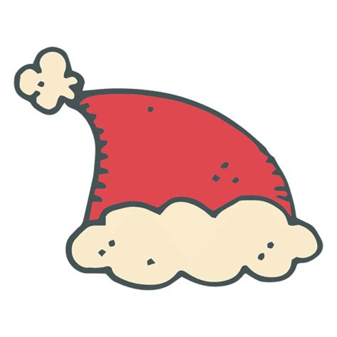 Design Png E Svg De Chapéu De Papai Noel Desenhado à Mão ícone Dos