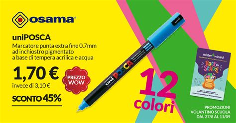 Mister Wizard Volantino Scuola 2022 OSAMA UniPOSCA Punta Extra Fine