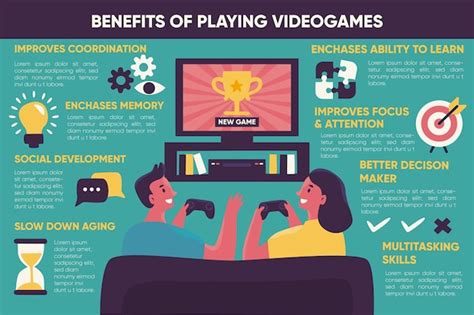 Beneficios De Jugar Videojuegos Vector Gratis