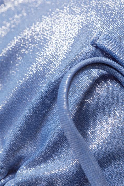 Glitter Triangle Bikini Top Blue Glitter Monki WW