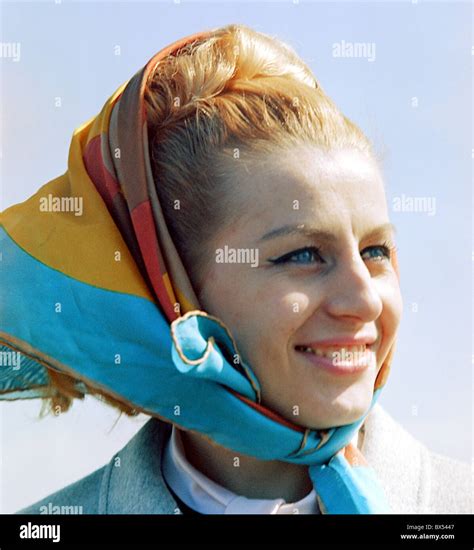 Sports gymnast Vera Caslavska poses for photographers in April 1968 ...