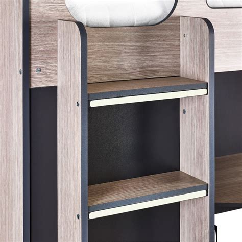 Hercules Oak And Anthracite High Sleeper Happy Beds