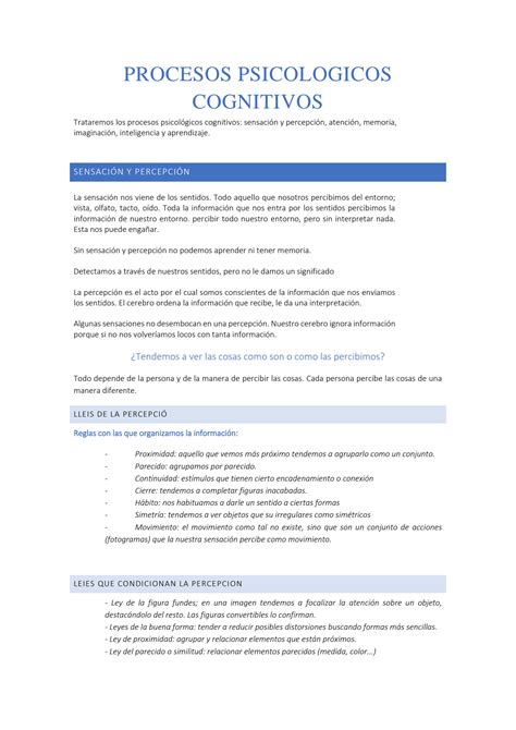 Procesos Psicol Gicos Cognitivos Coggle Diagram Gambaran Riset