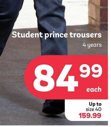 Student Prince Trousers Offer At Pep