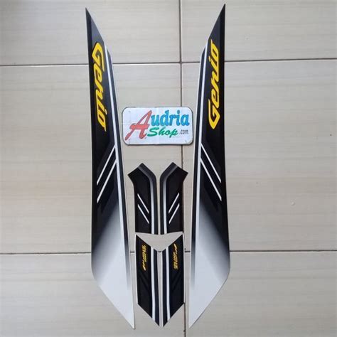 Jual Stiker Striping Motor Honda Genio Iss 110 2019 Hitam Putih