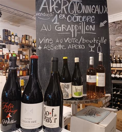 Apérotonneaux vendredi 1er octobre au Grappillon Cave Le Grappillon