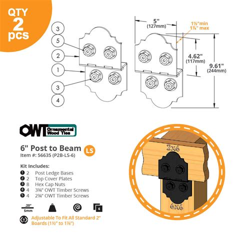 In Post To Beam Laredo Sunset Hardware Ozco Building Products