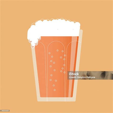 Beer Glass Design With Flat Graphics Vector 2d Graphics Stock Illustration Download Image Now