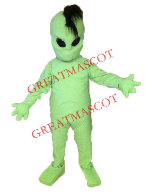 Adult Green Alien Mascot Costume