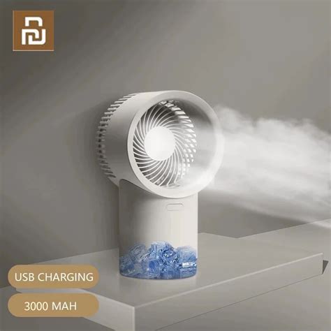 Xiaomi Portable Water Spray Mist Fan Electric Usb Rechargeable Handheld