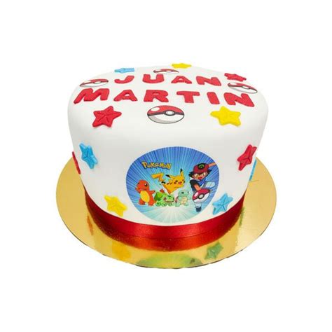 Torta Sabor Naranja Pokemon Globos Flores Y Fiestas