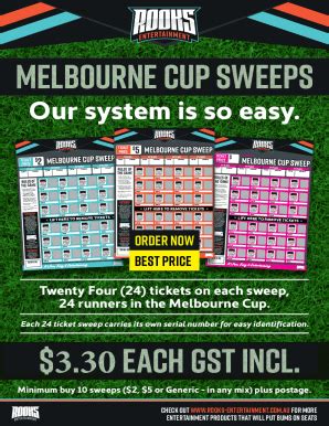 Fillable Online Melbourne Cup Sweep 2023Download Free Printable Office ...